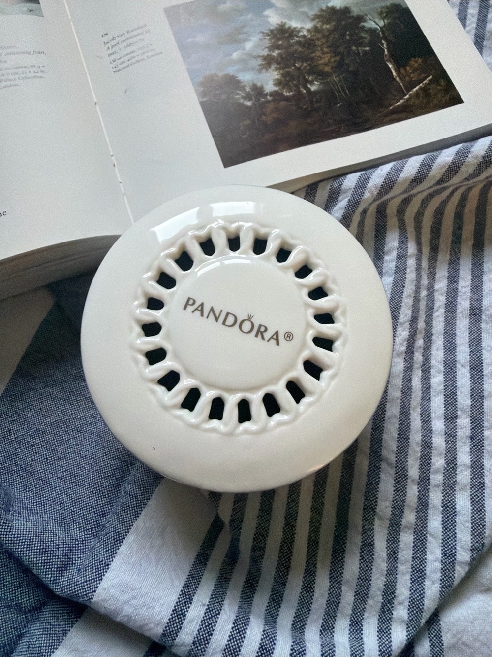 Pandora White Ceramic Trinket Dish